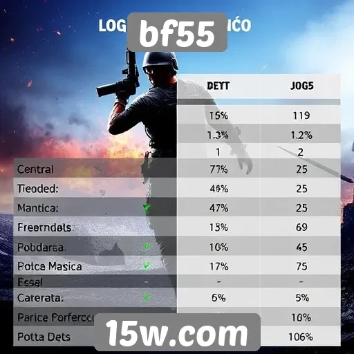 Comparação entre jogos oferecidos no bf55